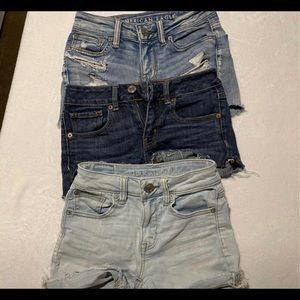 3 American Eagle girls shorts, size 00